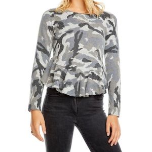 PEPLUM RUFFLE SWEATER.